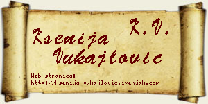 Ksenija Vukajlović vizit kartica
